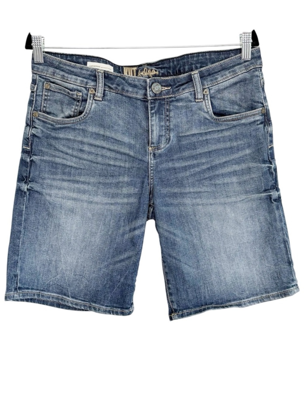 KUT FROM THE KLOTH Catherine Boyfriend Bermuda Denim Shorts Stretch Size 8